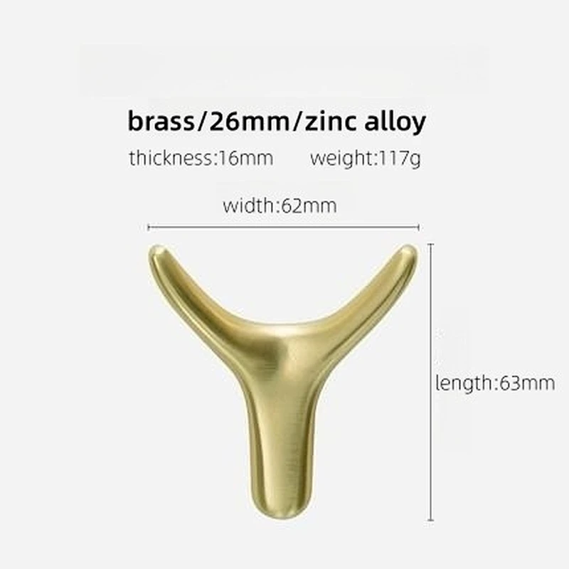 Black metal Horn hook cabinet wardrobe Nordic zinc alloy hardware home decoration multi-function hook