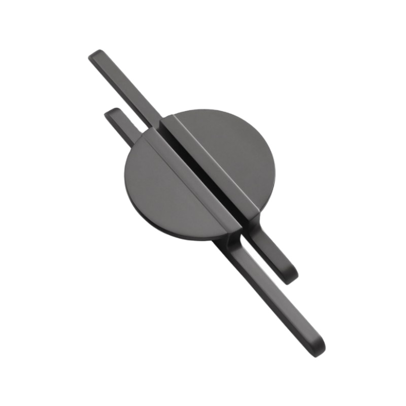 High quality Modern simple semi-circle  gold black handle Nordic cabinet drawer wardrobe zinc alloy handle
