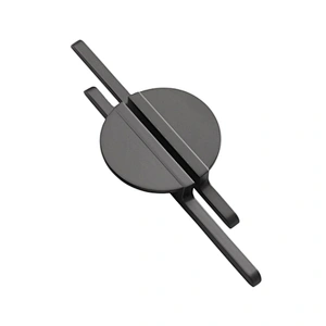 High quality Modern simple semi-circle  gold black handle Nordic cabinet drawer wardrobe zinc alloy handle