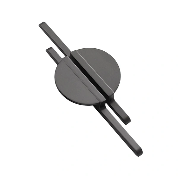 High quality Modern simple semi-circle  gold black handle Nordic cabinet drawer wardrobe zinc alloy handle