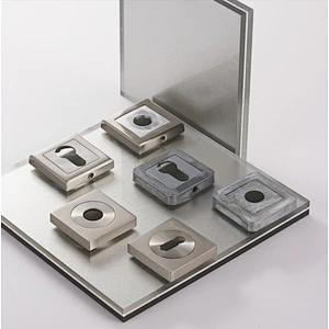 zinc alloy door handle accessory rosette for door locks showing stand