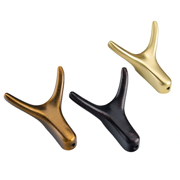 Black metal Horn hook cabinet wardrobe Nordic zinc alloy hardware home decoration multi-function hook