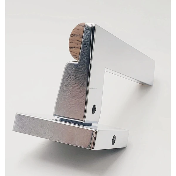 Manija de madera de alta calidad en las manijas de las puertas de la roseta para puertas interiores de palanca de metal tirar de la puerta de zinc de madera