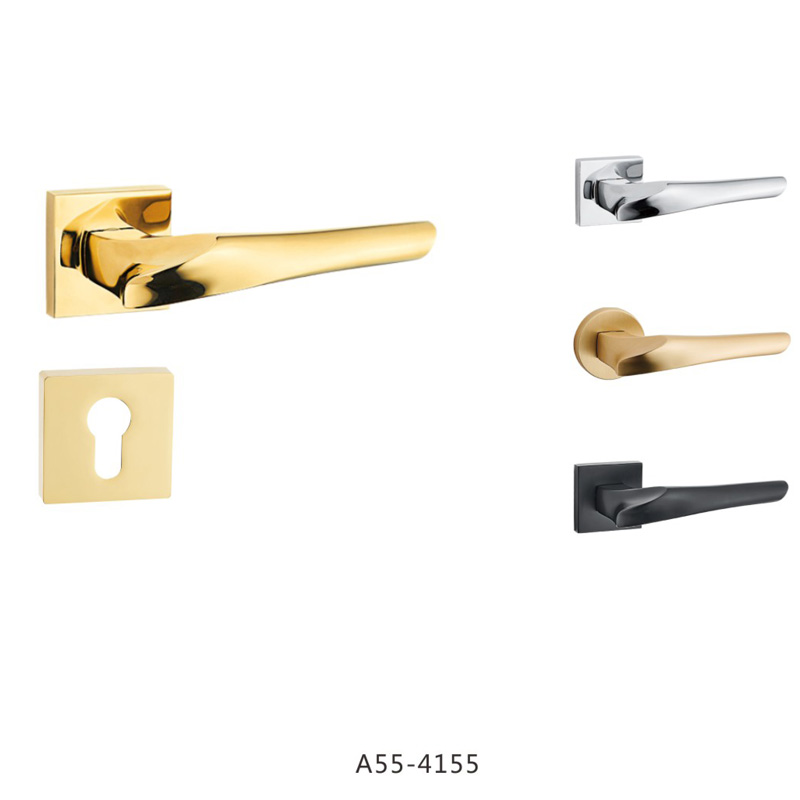 Golden color privacy zinc alloy  home door handle