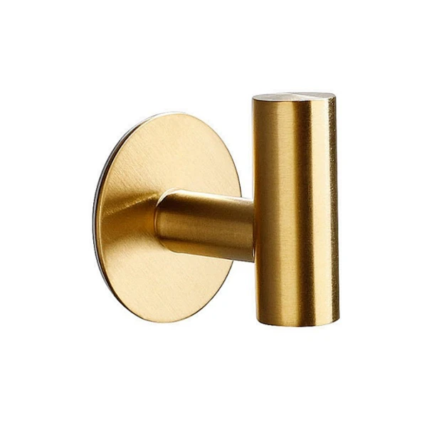 Stainless steel Hardware Bathroom coat hook Punch free metal coat hook single hook