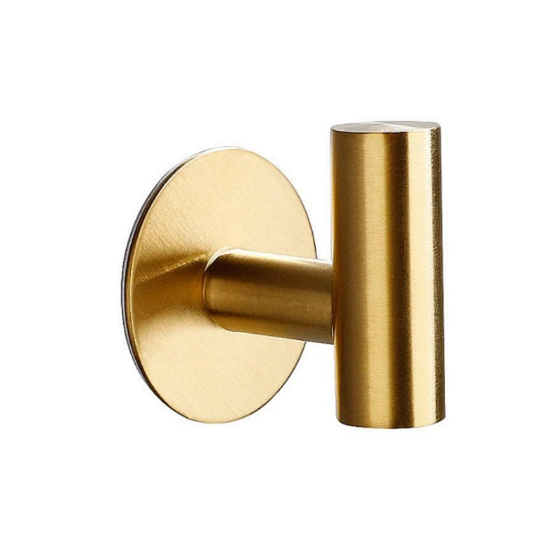 Stainless steel Hardware Bathroom coat hook Punch free metal coat hook single hook