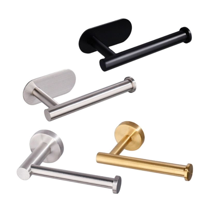 Stainless steel 304 paper towel holder toilet roll holder Bathroom hook wall hanging Punch free metal hook