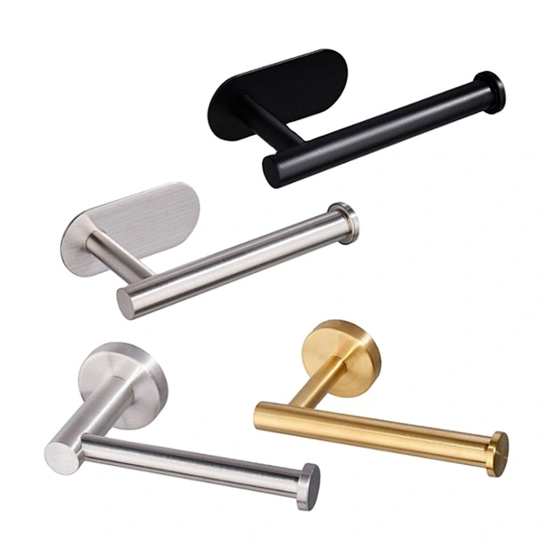 Stainless steel 304 paper towel holder toilet roll holder Bathroom hook wall hanging Punch free metal hook