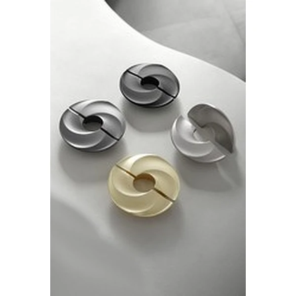 High quality zinc alloy Modern unique design gold black handle Nordic cabinet drawer wardrobe handle