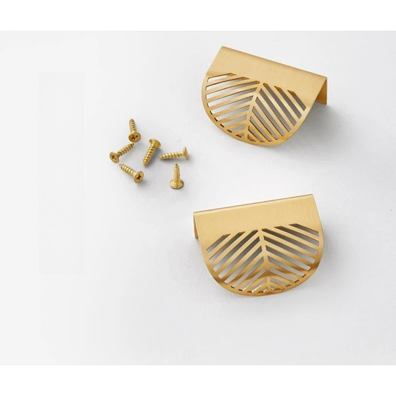 zinc alloy Modern unique design Chinese style classical gold  wardrobe handle