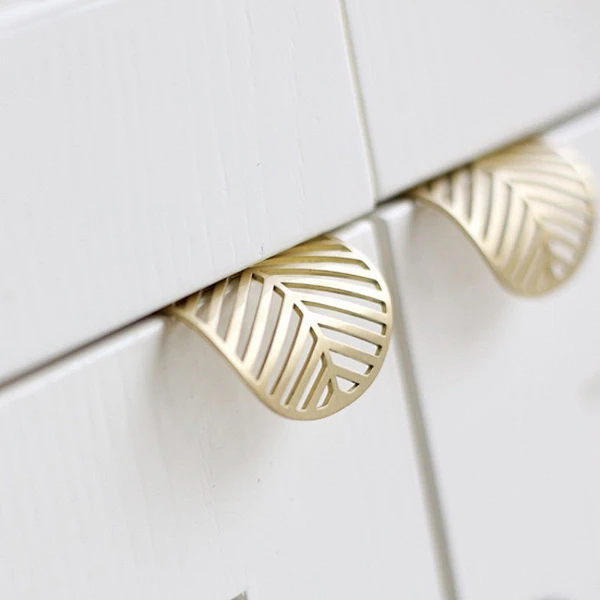 zinc alloy Modern unique design Chinese style classical gold  wardrobe handle