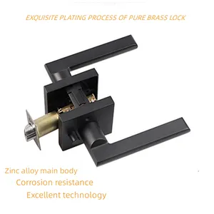 Modern simple handle American style three pole privacy bathroom passage tubular door lock