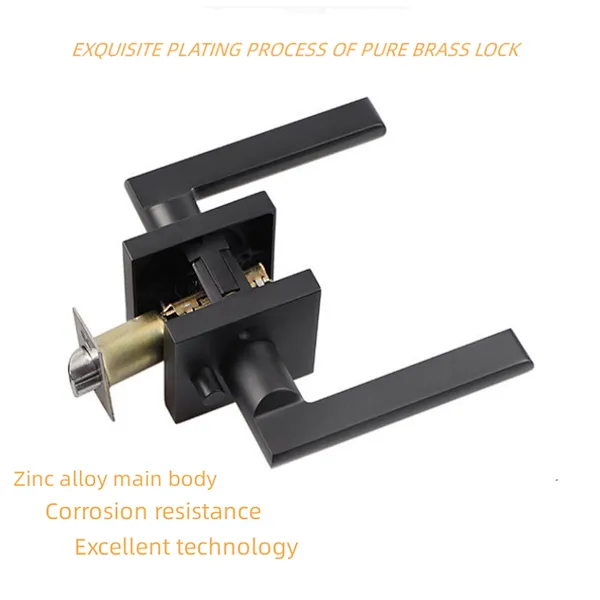 Modern simple handle American style three pole privacy bathroom passage tubular door lock