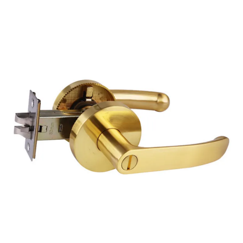 Modern American style round bedroom three-bar handle lock bathroom keyless room door lock