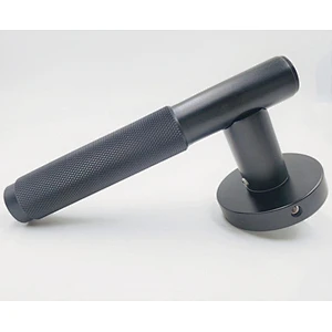 Popular Black  Knurled lever handle door locks