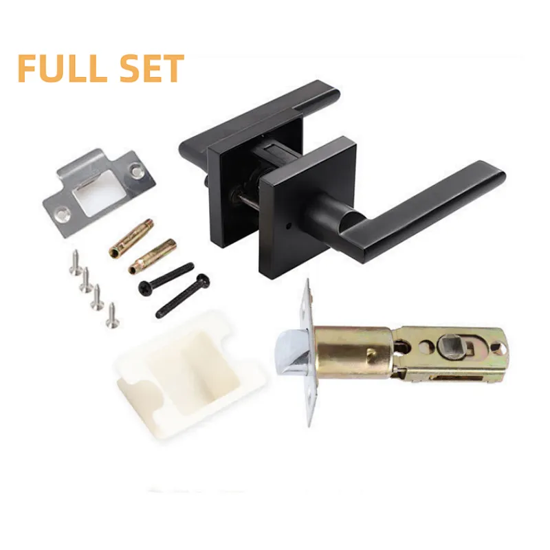 Modern simple handle American style three pole privacy bathroom passage tubular door lock