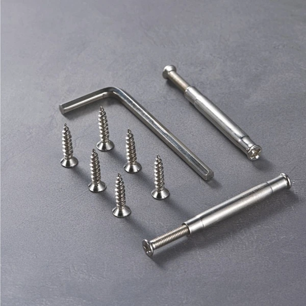 steel plain split slotted iron door handle screw set for door locks