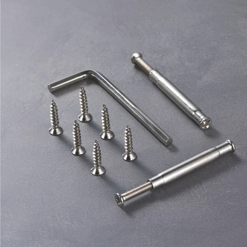 steel plain split slotted iron door handle screw set for door locks