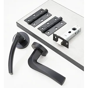 door lock set aluminum door handle steel door hinges latch in UK Market