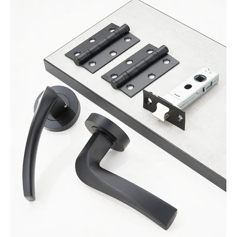 door lock set aluminum door handle steel door hinges latch in UK Market