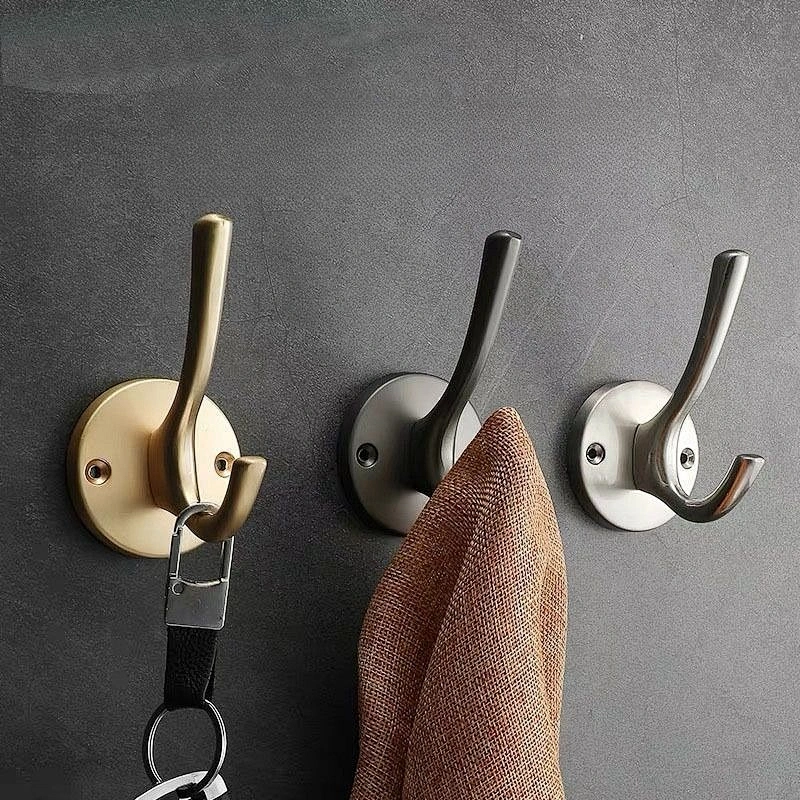 Ollie Custom OEM Zinc Alloy Hooks Coat hooks Hanging Double Coat Hook For Hanger