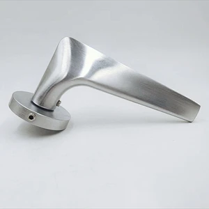 Factory price modern interior cheap satin Nickel aluminum wood door levers handle type with lock used in hotel home and bedroom