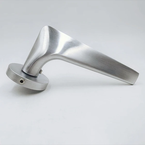Factory price modern interior cheap satin Nickel aluminum wood door levers handle type with lock used in hotel home and bedroom