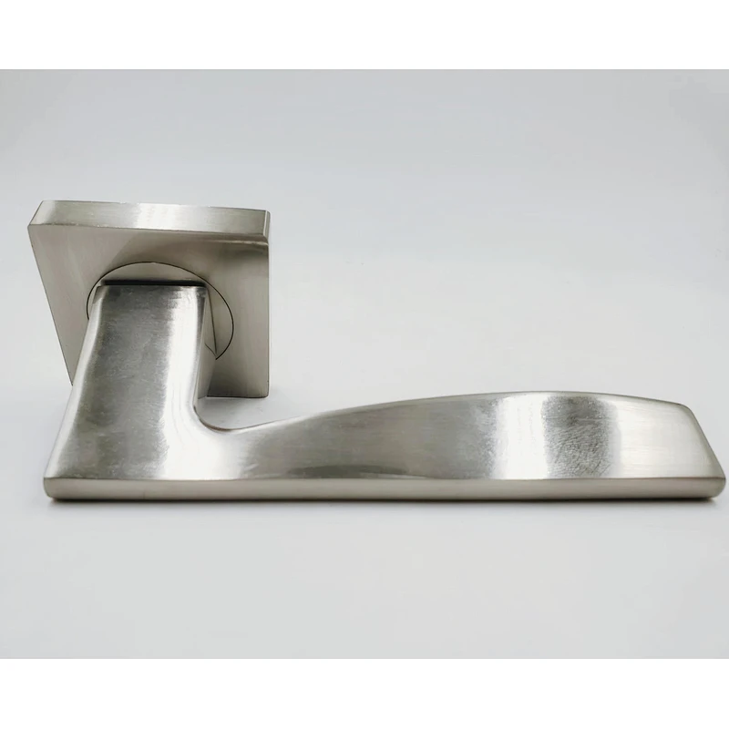Manija de níquel de diseño simple Manija de la palanca de zinc manija de la puerta de la puerta