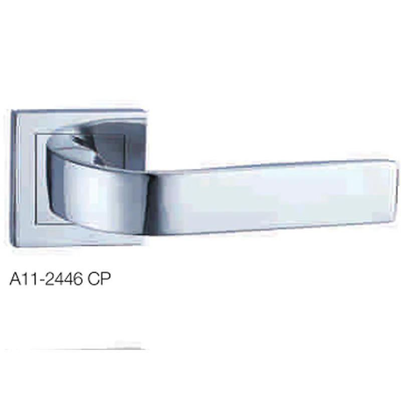 Privacy security wooden door models zinc door handle
