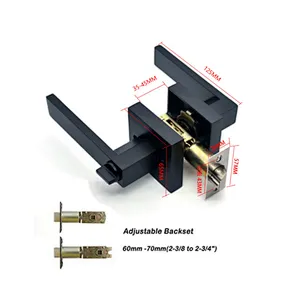 Modern simple handle American style three pole privacy bathroom passage tubular door lock