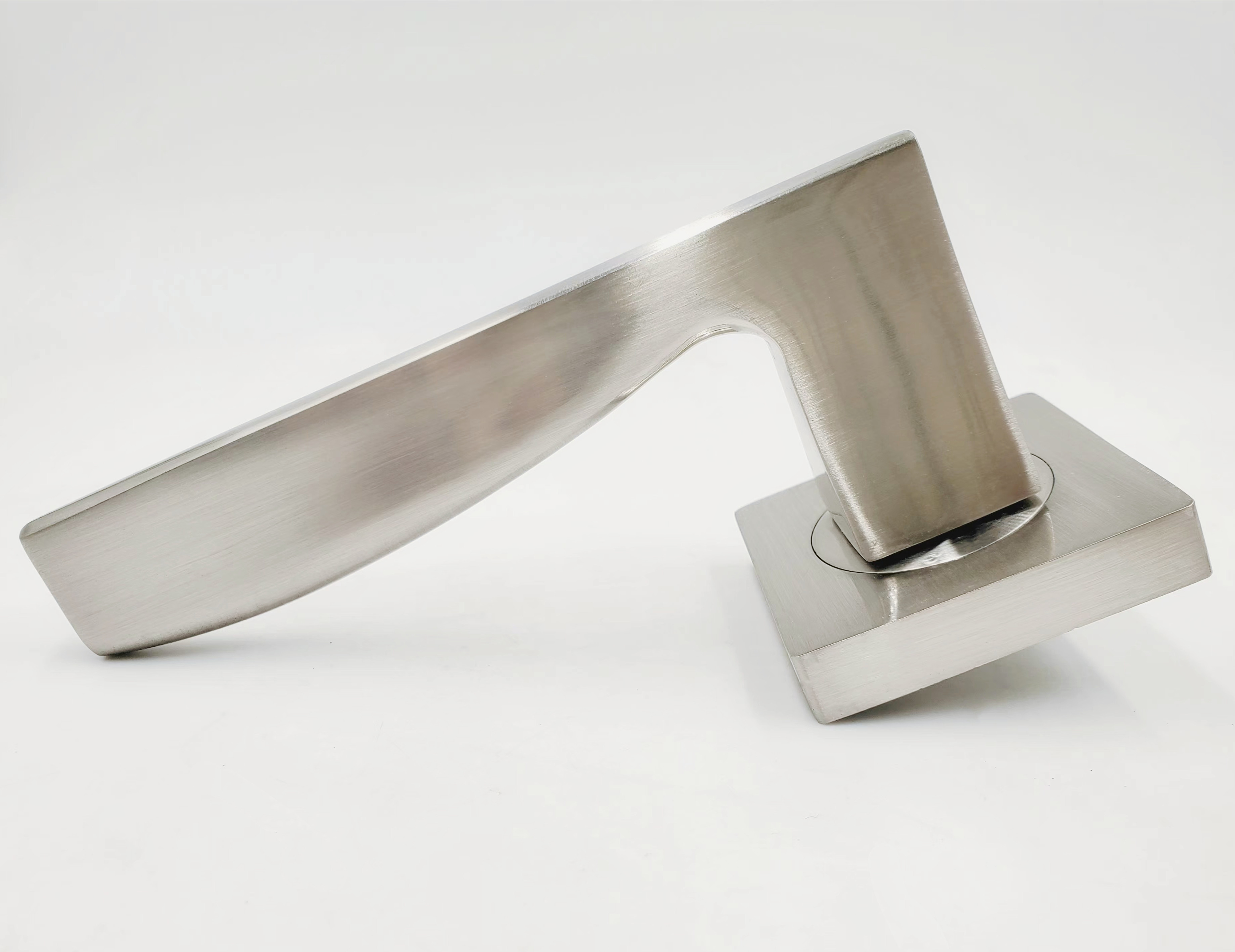 SN CP SATIN NICKEL door handle hot selling high quality level door handle zinc door lever plate handle
