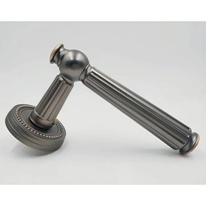 Antique Brass slim Lever Type aluminum Door Handle on Rose