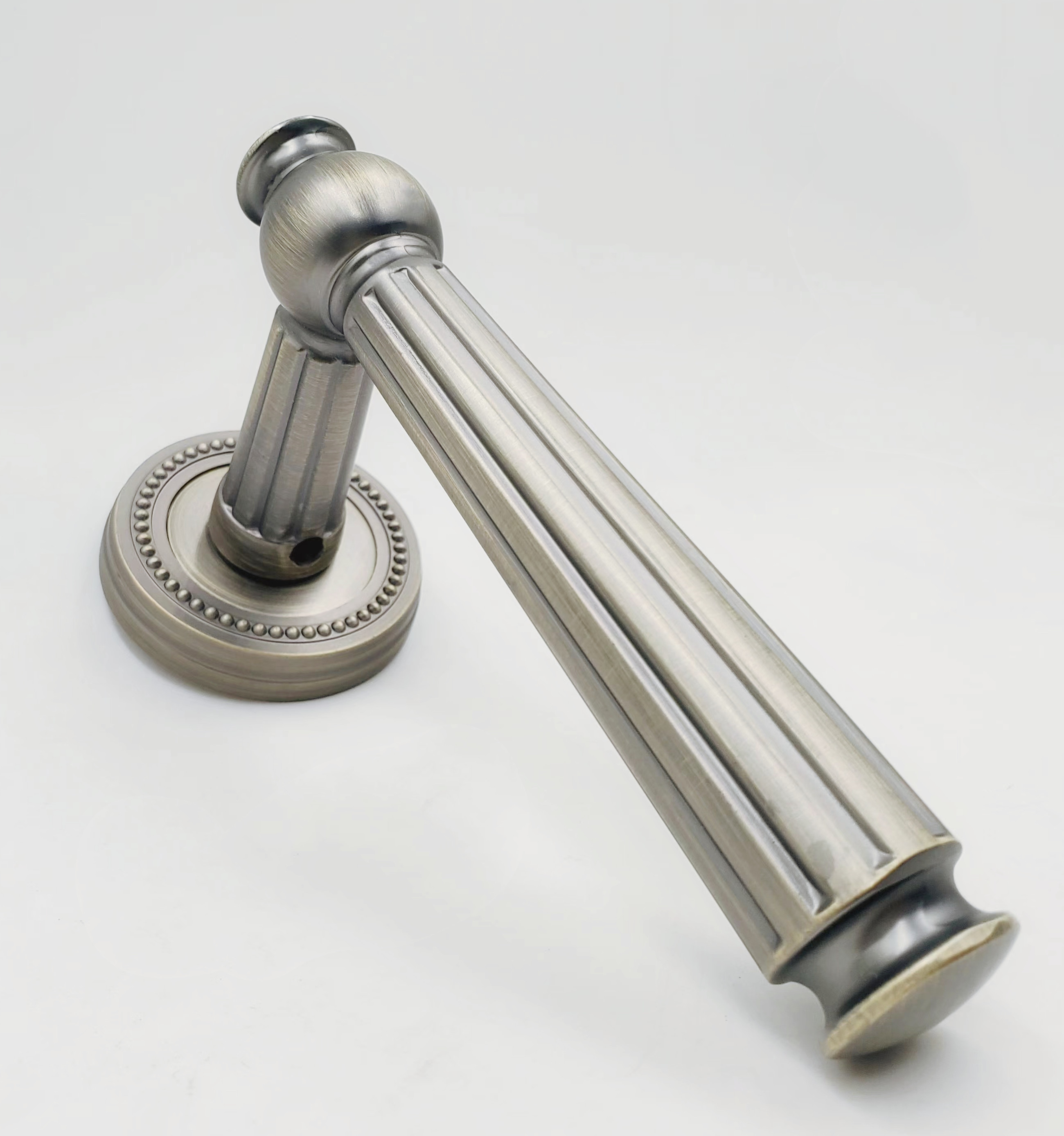 Modern Square Passage Door Lever Set with Contemporary Square Rosette Simple Door Lever Handle