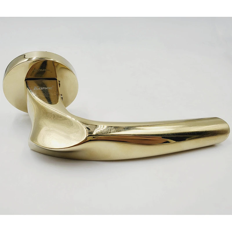 Zinc Alloy Modern Brushed Nickel Lever Door Handles Interior