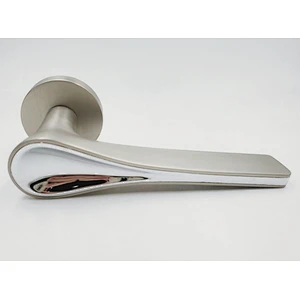 Privacy Door Lever Set with Round Rosette Aluminum Modern Door Handles Room Handle Lock Simple Door Handle Lock