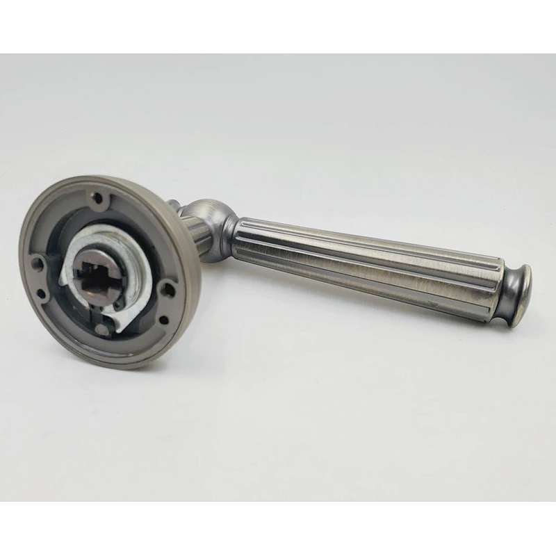 Modern Square Passage Door Lever Set with Contemporary Square Rosette Simple Door Lever Handle