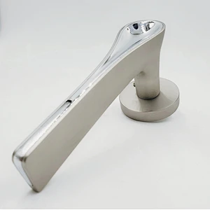 Privacy Door Lever Set with Round Rosette Aluminum Modern Door Handles Room Handle Lock Simple Door Handle Lock