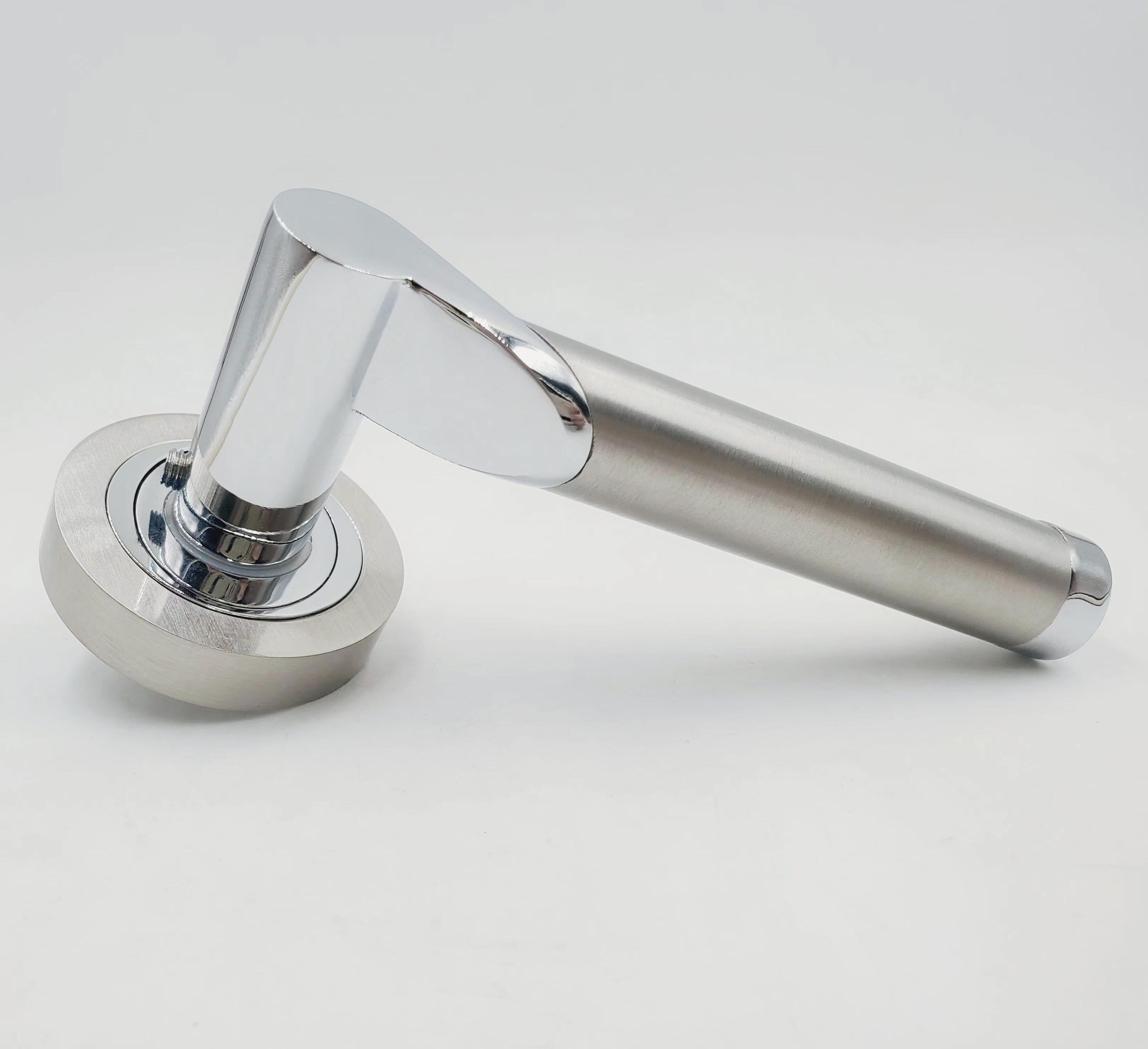Euro designer aluminum Passage Door Lever Polished zinc alloy finish house lock metal door handle for sale