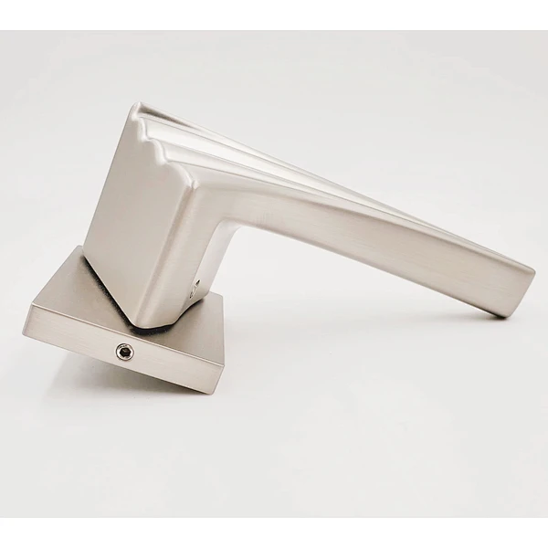 Satin finished Square Rosette Lever Door Handle for Office Building Apartment Doors handle
