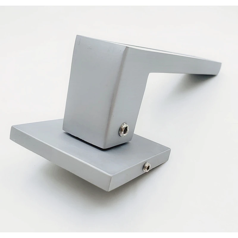 Mirror finished aluminum heavy duty wooden door handle lock privacy door handle