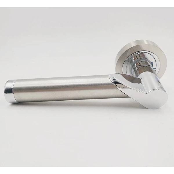 Euro designer aluminum Passage Door Lever Polished zinc alloy finish house lock metal door handle for sale
