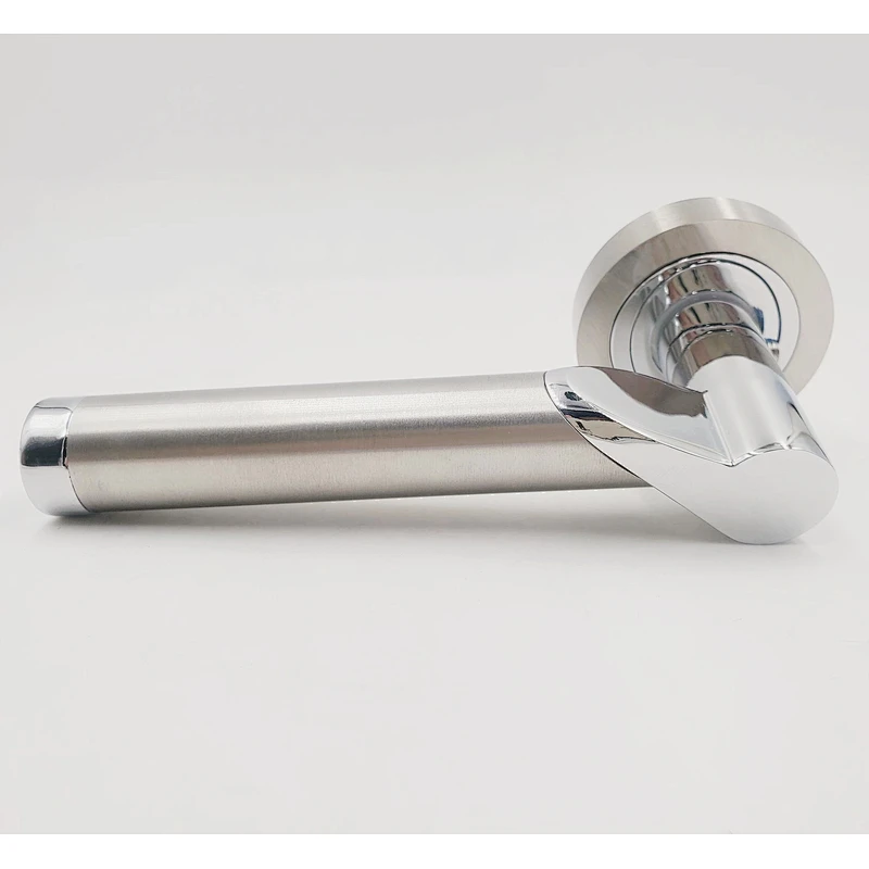 Euro designer aluminum Passage Door Lever Polished zinc alloy finish house lock metal door handle for sale