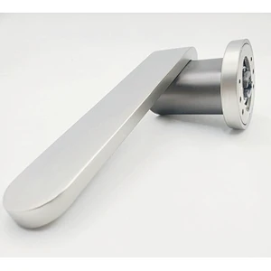 Euro designer aluminum room door hardware square black lever type door handle