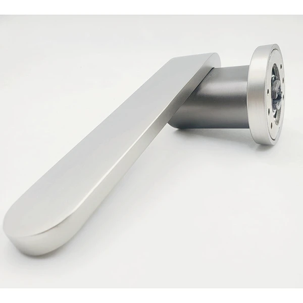 Euro designer aluminum room door hardware square black lever type door handle