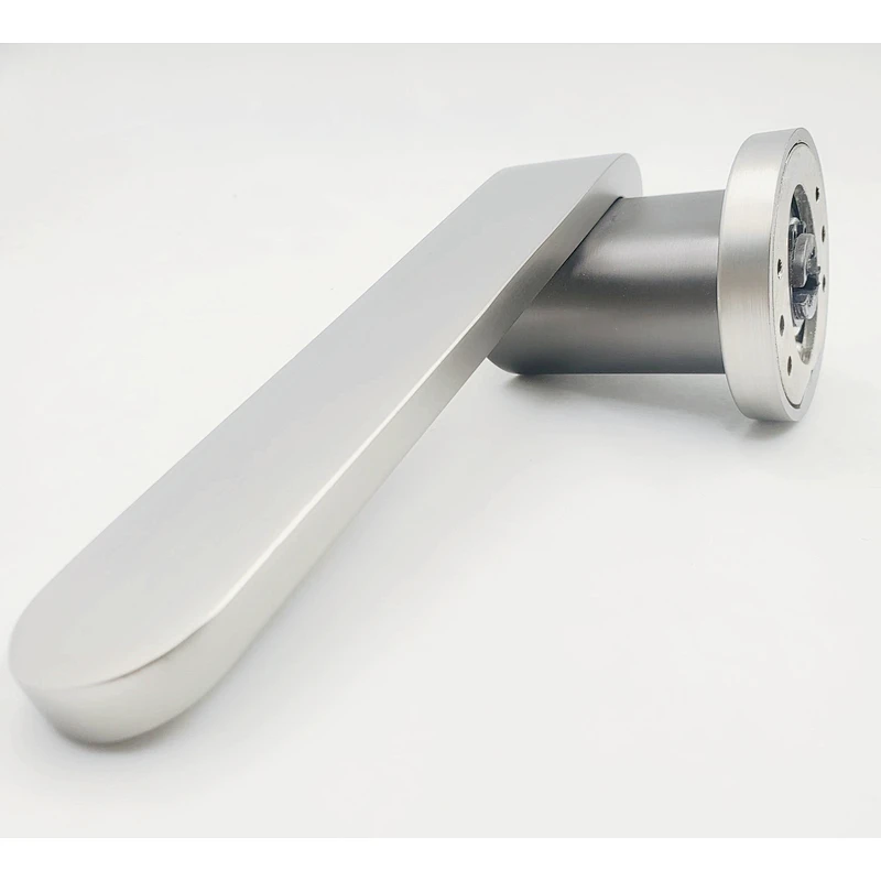 Euro designer aluminum room door hardware square black lever type door handle