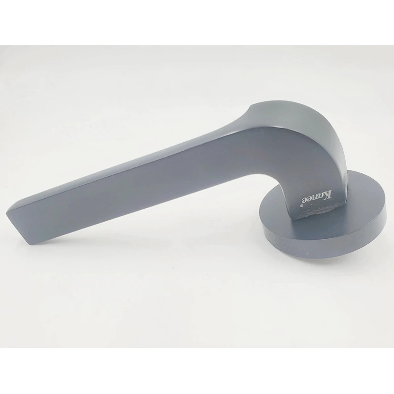 Factory price modern interior cheap black golden aluminum wood door levers handle type with lock used in hotel home and bedroom