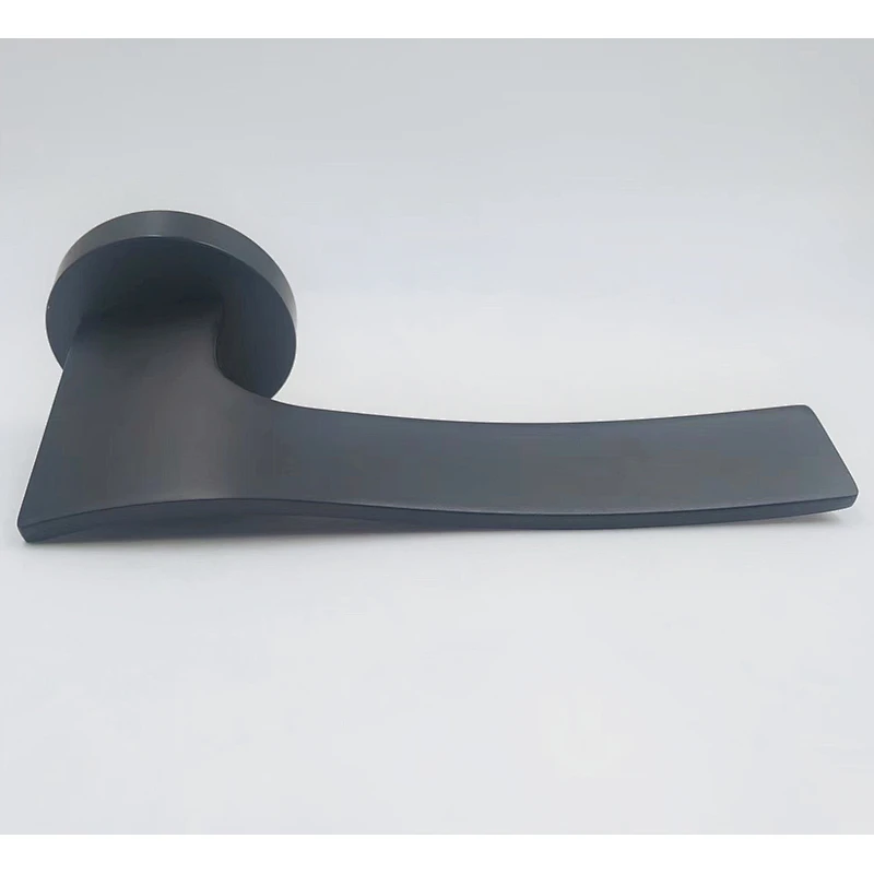 Top Quality Modern Indoor Door Handle Set black Zinc Alloy Door Accessories Handle