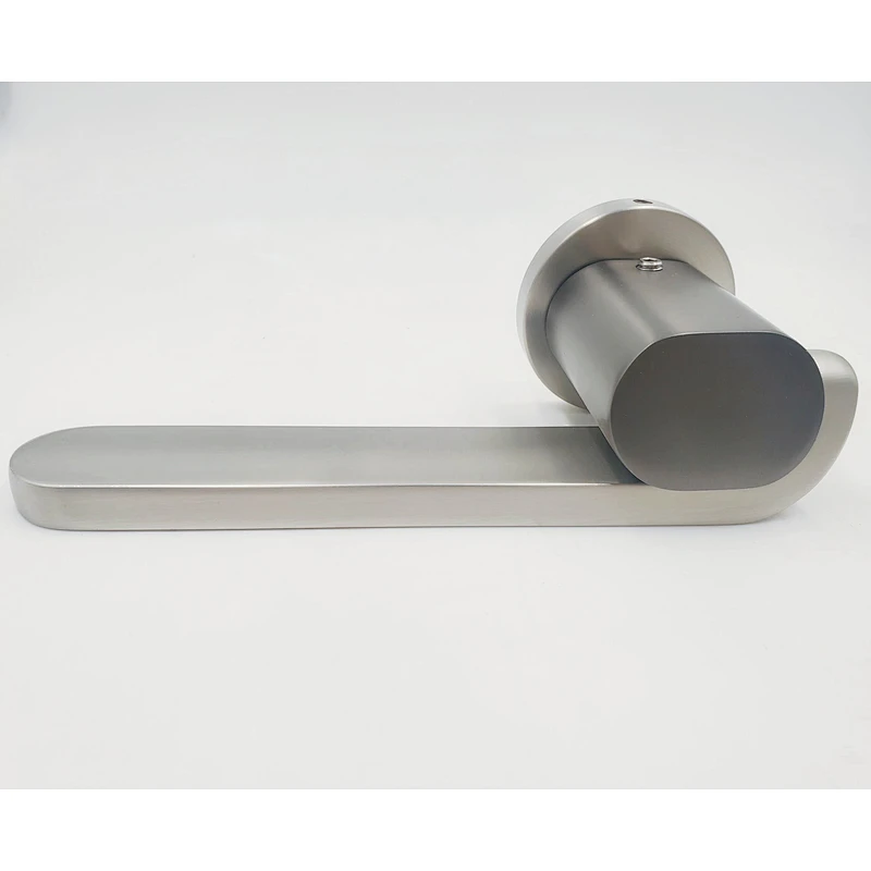 Euro designer aluminum room door hardware square black lever type door handle