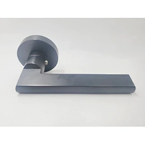 New Style Matt Black Hidden Door Handles Interior Zinc Alloy Lever Wooden Door Handles with Lock