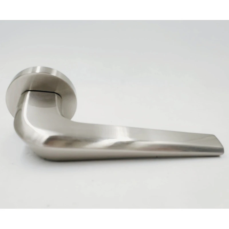 Euro designer aluminum room door hardware square black lever type door handle